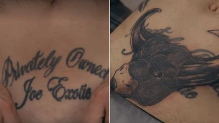 Bull and Wife Stint tattoo.